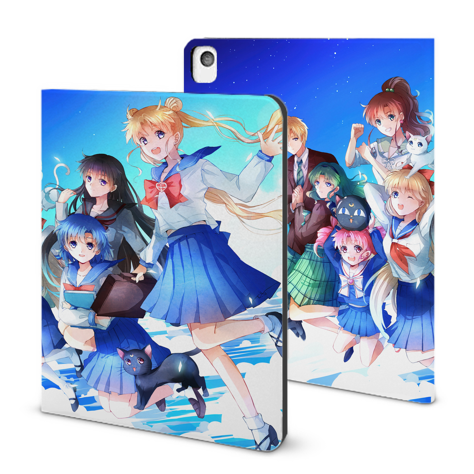 （画像用） 美少女戦士セーラームーン Sailor Moon IPadケース ペンホルダー付き ブックスタイルデザイン